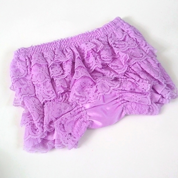 Lace Baby Bloomer Size 0-3 months Lilac Diaper Cover - Picture 3 of 5